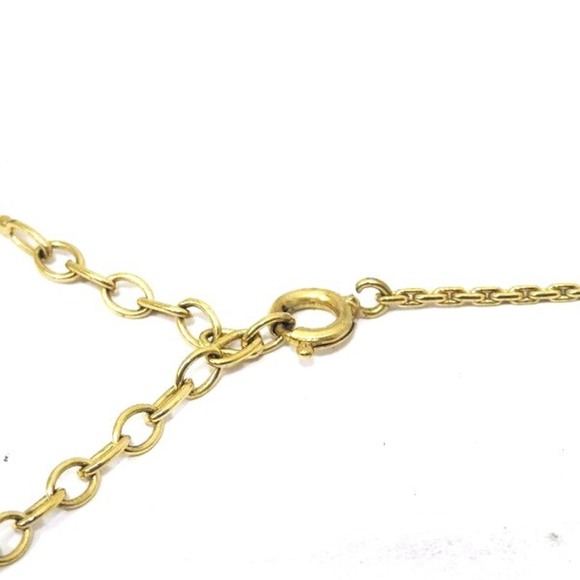 CHRISTIAN DIOR Logo Gold Brand Accessory Necklace Ladies - Picture 2 of 9